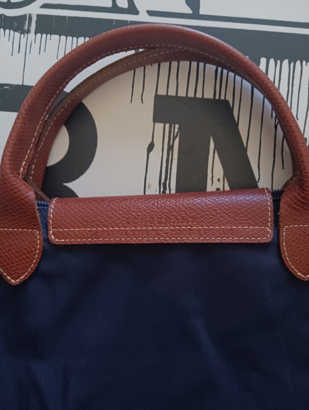 Longchamp Eiffel Tower Blue/ Brown Travel Bag - Picture 10 of 16